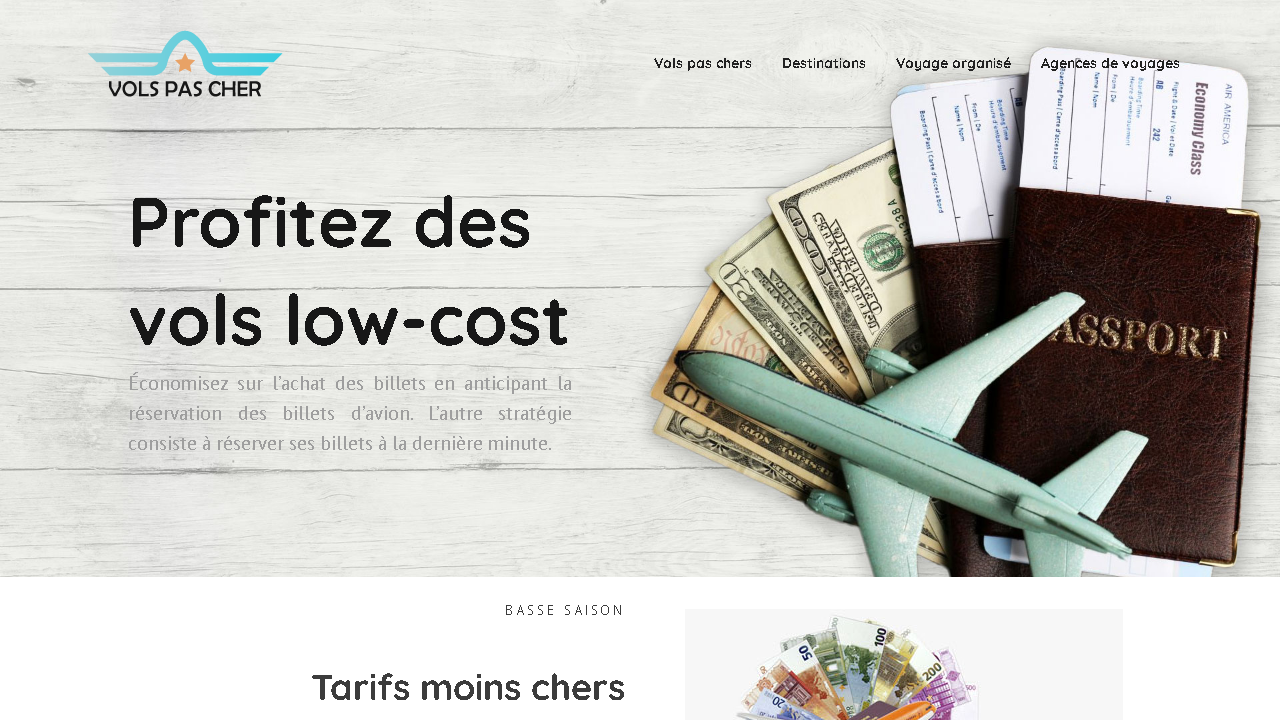Capture d'écran de http://www.vols-pas-cher.net/